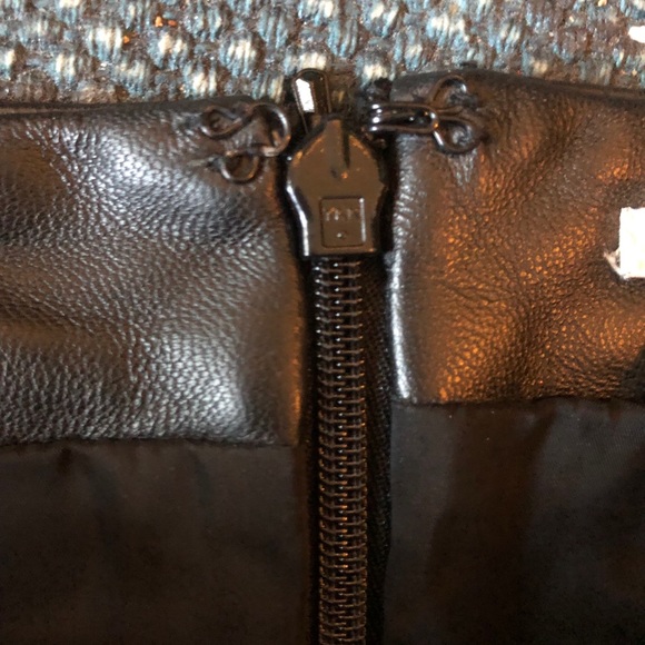 Nordstrom Halogen Asymmetrical Wrap Leather Skirt - Picture 3 of 6